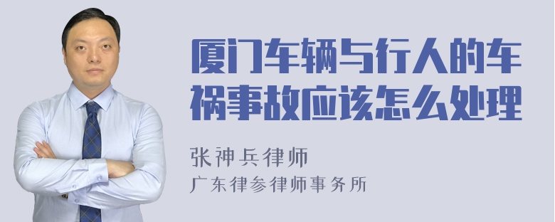 厦门车辆与行人的车祸事故应该怎么处理