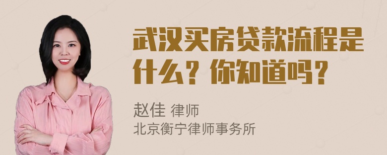 武汉买房贷款流程是什么？你知道吗？