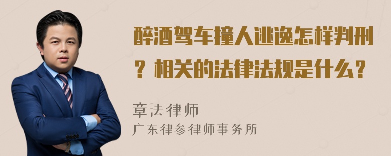 醉酒驾车撞人逃逸怎样判刑？相关的法律法规是什么？