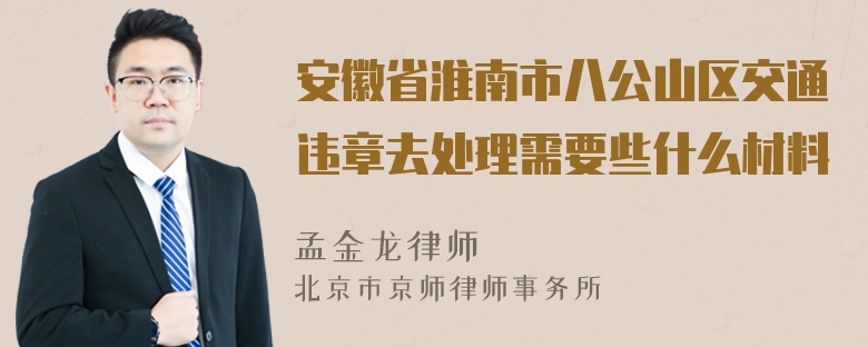 安徽省淮南市八公山区交通违章去处理需要些什么材料