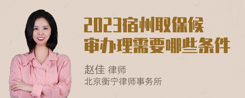 2023宿州取保候审办理需要哪些条件