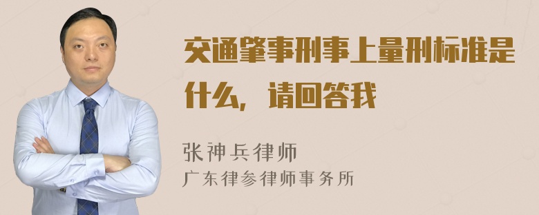 交通肇事刑事上量刑标准是什么，请回答我