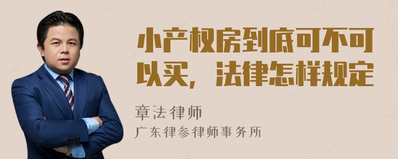 小产权房到底可不可以买，法律怎样规定