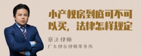 小产权房到底可不可以买，法律怎样规定