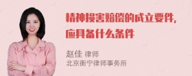 精神损害赔偿的成立要件，应具备什么条件