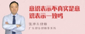 意识表示不真实是意识表示一致吗