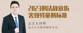 2023刑法故意伤害致残量刑标准