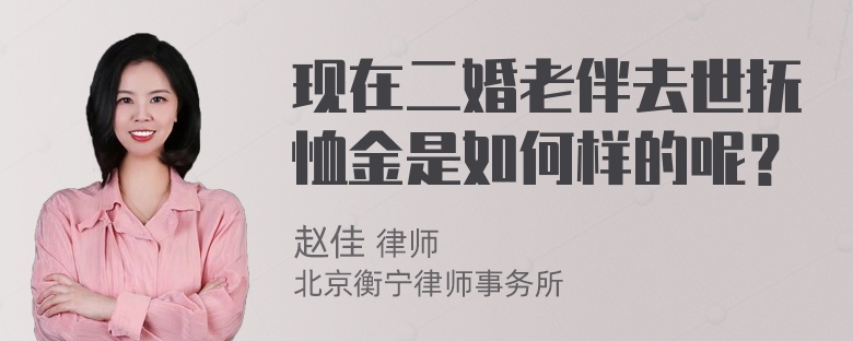 现在二婚老伴去世抚恤金是如何样的呢？