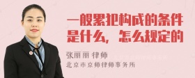 一般累犯构成的条件是什么，怎么规定的