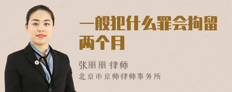 一般犯什么罪会拘留两个月