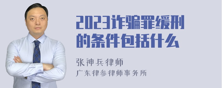 2023诈骗罪缓刑的条件包括什么