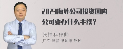 2023海外公司投资国内公司要办什么手续？