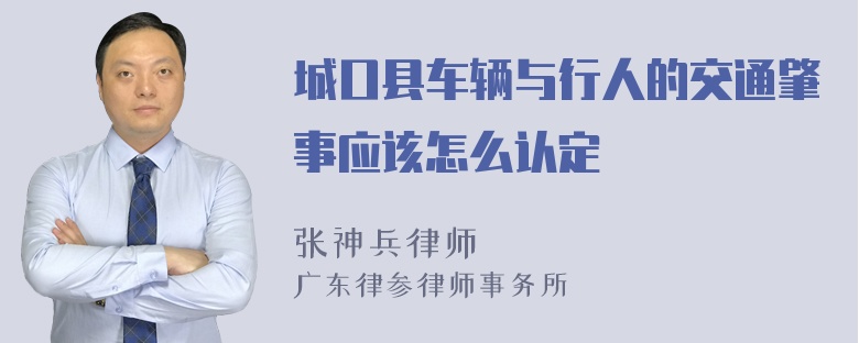 城口县车辆与行人的交通肇事应该怎么认定