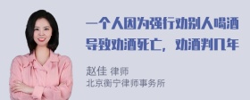 一个人因为强行劝别人喝酒导致劝酒死亡，劝酒判几年