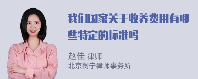 我们国家关于收养费用有哪些特定的标准吗