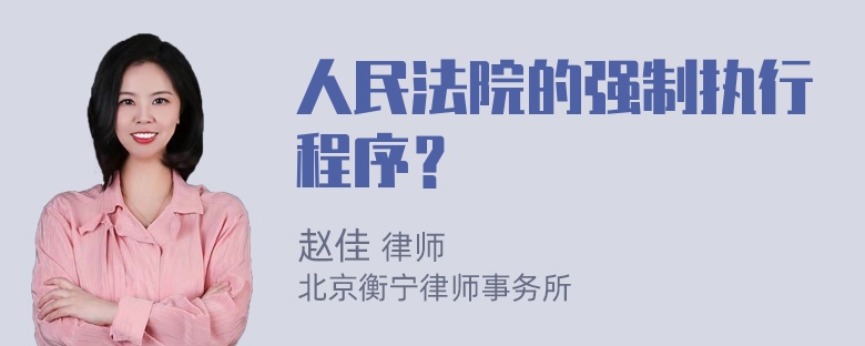 人民法院的强制执行程序？