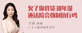 欠了你我贷30年没还法院会强制执行吗