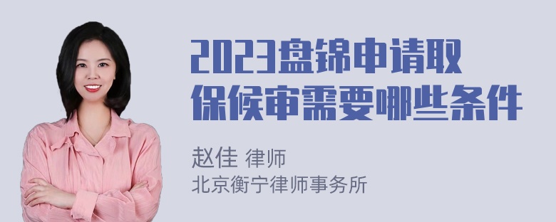 2023盘锦申请取保候审需要哪些条件