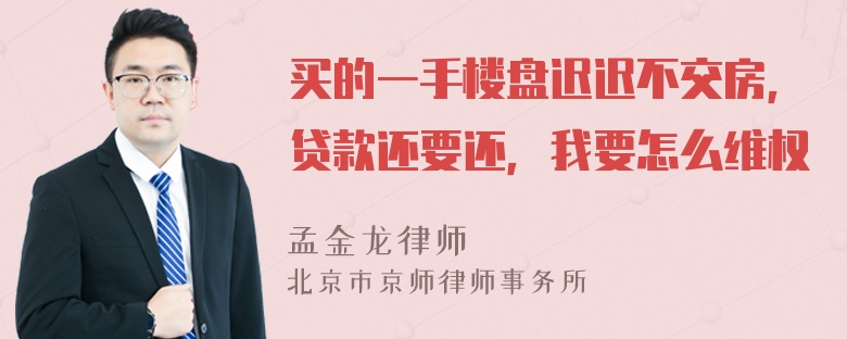 买的一手楼盘迟迟不交房，贷款还要还，我要怎么维权