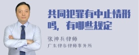 共同犯罪有中止情形吗，有哪些规定