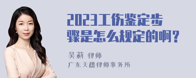 2023工伤鉴定步骤是怎么规定的啊？