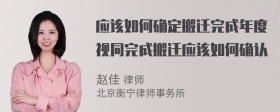 应该如何确定搬迁完成年度视同完成搬迁应该如何确认