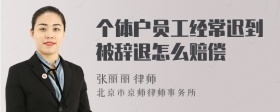 个体户员工经常迟到被辞退怎么赔偿