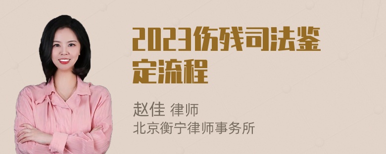 2023伤残司法鉴定流程