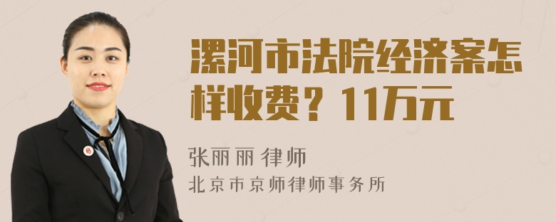 漯河市法院经济案怎样收费？11万元