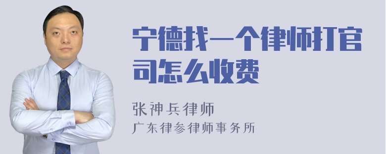 宁德找一个律师打官司怎么收费