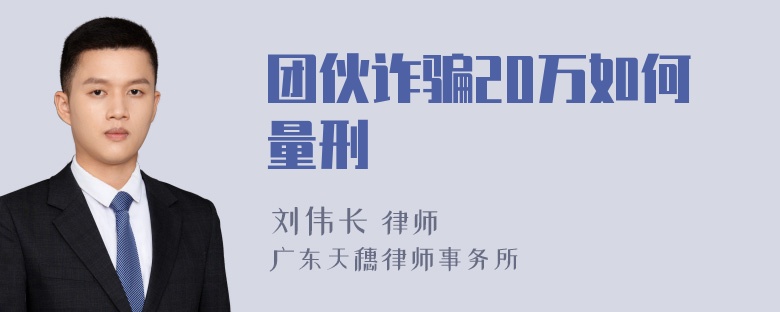 团伙诈骗20万如何量刑