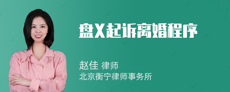 盘X起诉离婚程序