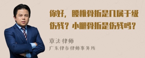 你好，腰椎骨折是几属于级伤残？小腿骨折是伤残吗？