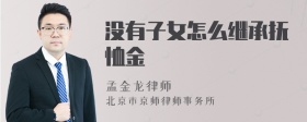 没有子女怎么继承抚恤金