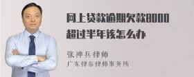 网上贷款逾期欠款8000超过半年该怎么办