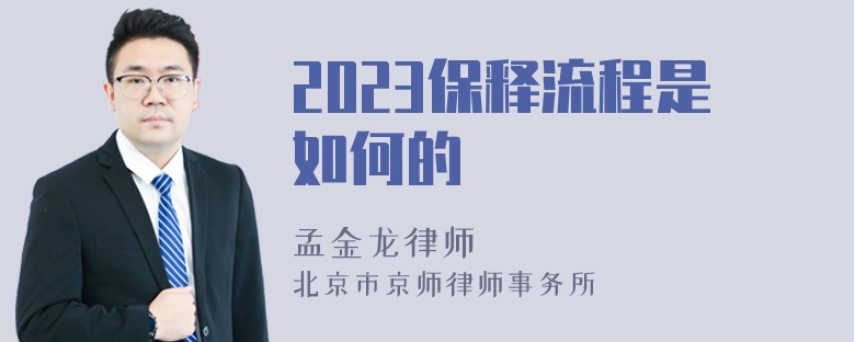 2023保释流程是如何的