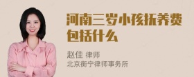 河南三岁小孩抚养费包括什么