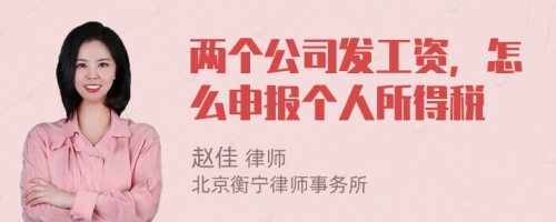 两个公司发工资，怎么申报个人所得税