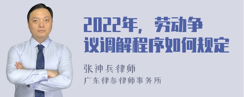 2022年，劳动争议调解程序如何规定