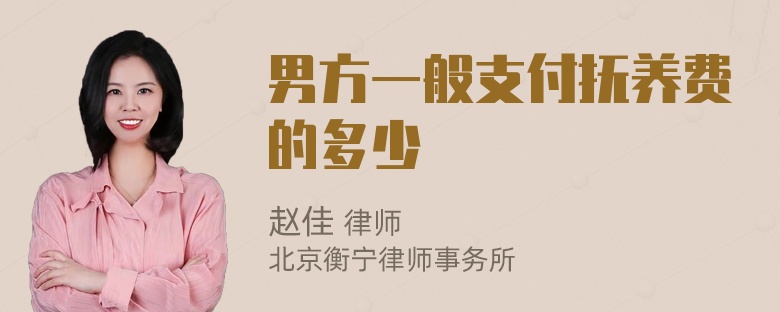 男方一般支付抚养费的多少