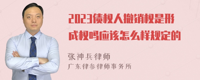 2023债权人撤销权是形成权吗应该怎么样规定的