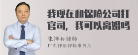 我现在和保险公司打官司，我可以离婚吗