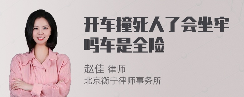 开车撞死人了会坐牢吗车是全险