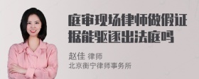 庭审现场律师做假证据能驱逐出法庭吗