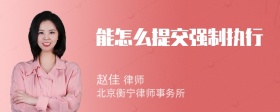 能怎么提交强制执行