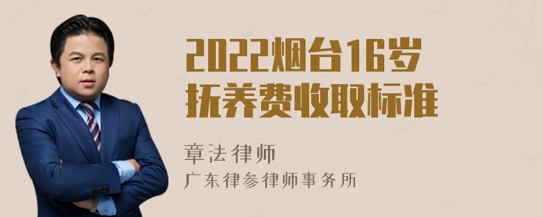 2022烟台16岁抚养费收取标准