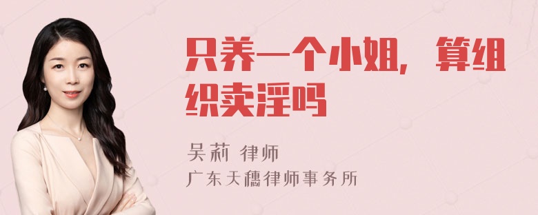 只养一个小姐，算组织卖淫吗