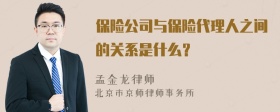 保险公司与保险代理人之间的关系是什么？