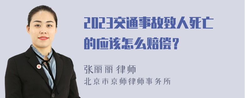 2023交通事故致人死亡的应该怎么赔偿？