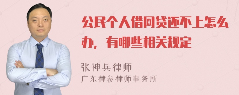 公民个人借网贷还不上怎么办，有哪些相关规定